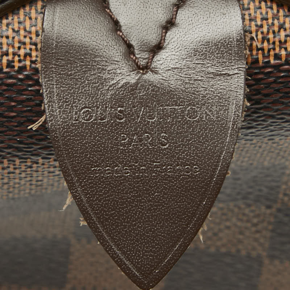 LOUIS VUITTON Brown Damier Leather Speedy 30 Boston Bag - Picture 11 of 12
